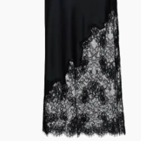 Vintage Silk Unconventional Lace Romantic Boho Coquette Maxi Pencil Skirt 8P - Picture 8 of 9